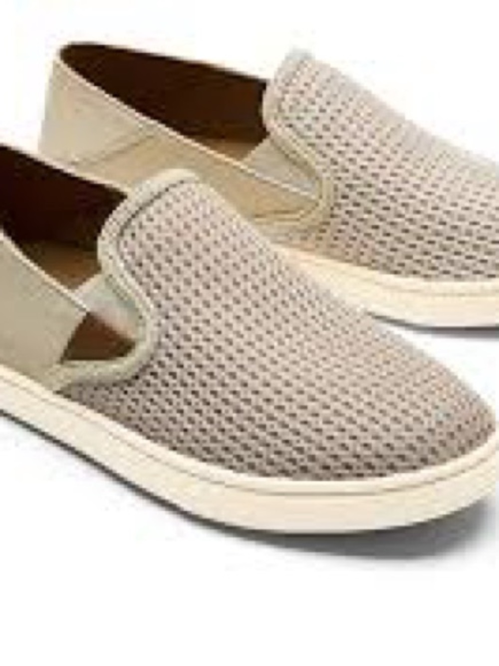 OluKai Women's Slip-On Mesh Flats in Beige